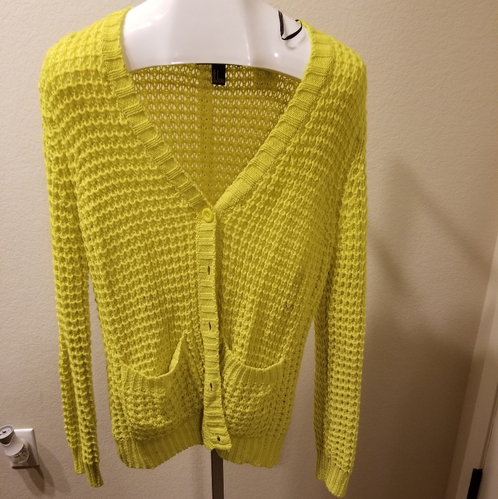 Vibrant Yellow Cardigan